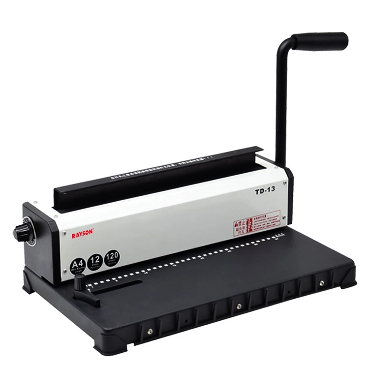 

TD-13 Wire Binding Machine Punch 12 Sheets/Bind 120 Sheets with Sturdy Metal Construction Binder