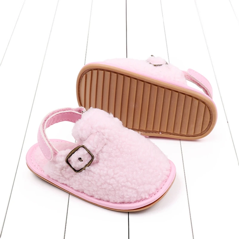 

YILEEGOO Infant Baby Girls Boys Winter Slippers Coral Fleece Anti-Slip Soft Sole Indoor Shoes Toddler Prewalker First Walkers