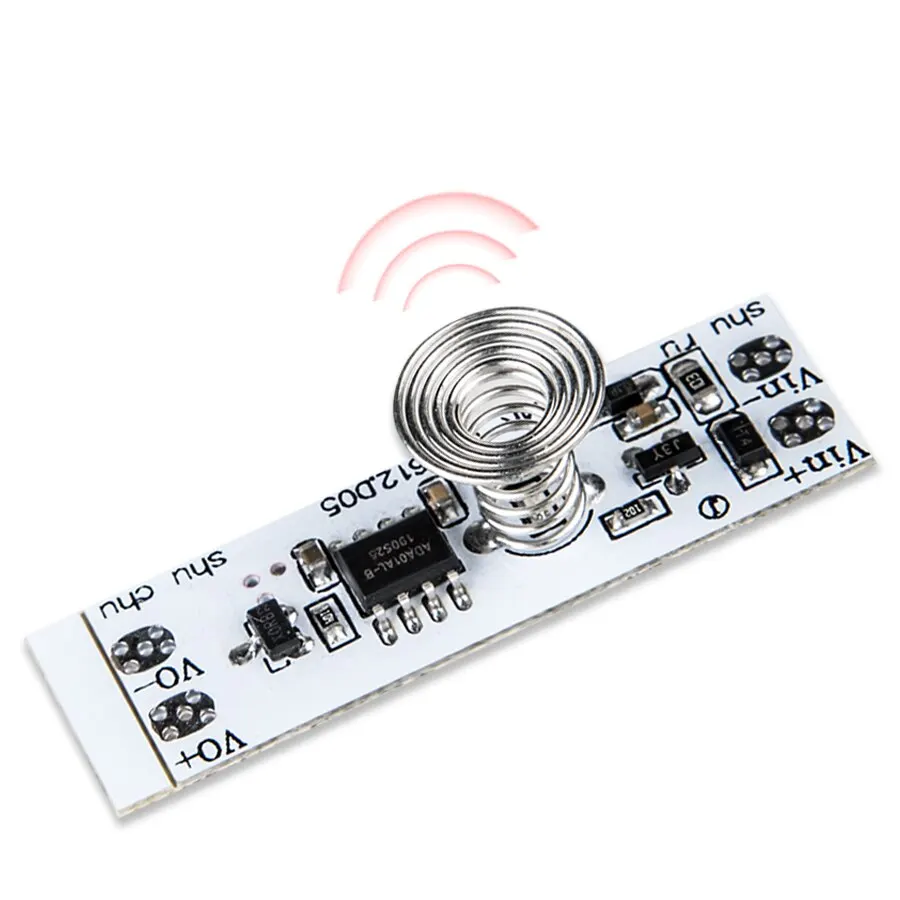 Touch Sensor Switch DC 12V 24V Coil Spring Switch 36W 3A Smart Home LED Light Switch Dimmer Module Detector Controller