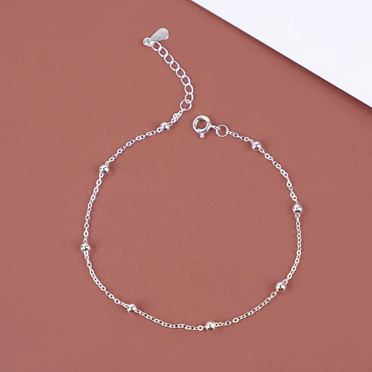 

Refreshing Lovely Designer Trendy Women Statement Anklebracelet Real 925 Sterling Silver Female Luxury Anklet