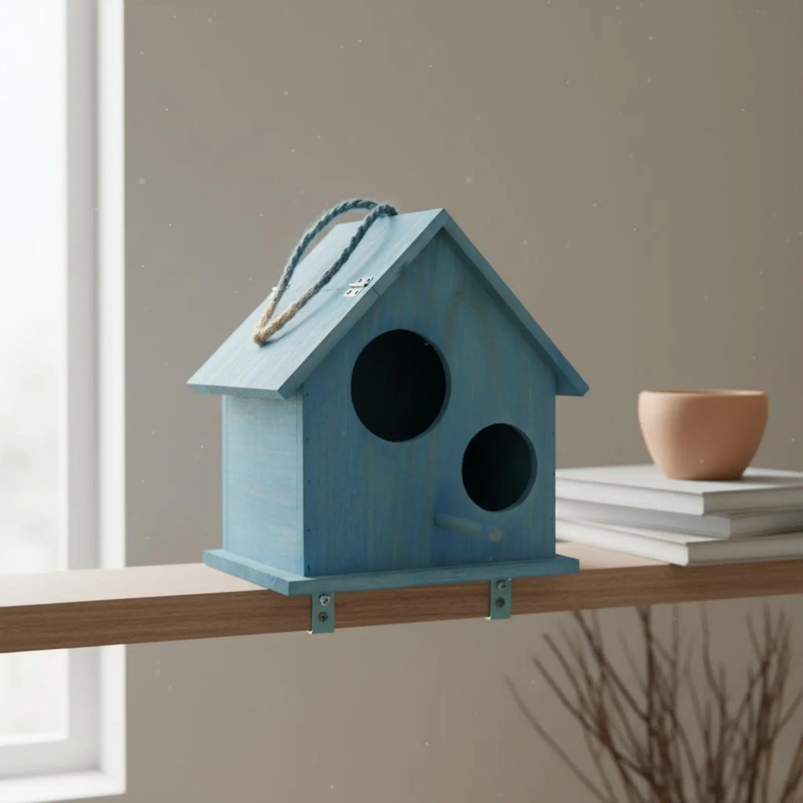 

Parrot Breeding Box Large Space Parakeet Nesting Box Bird Mating House Natural Wood Hanging Bird Nest Sturdy for Budgies