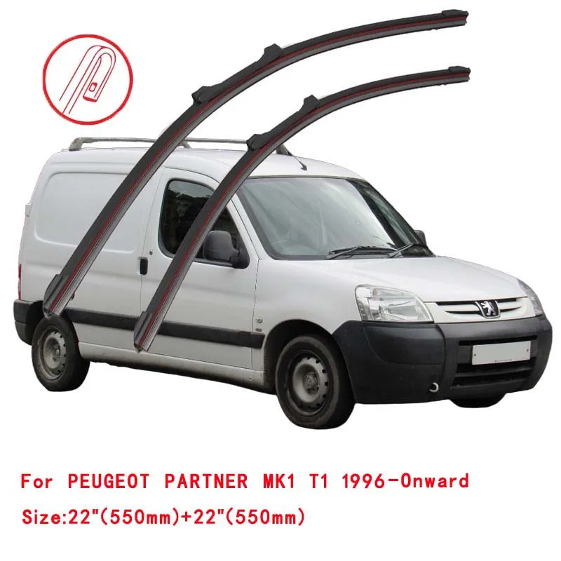 For PEUGEOT PARTNER Combispace 5G 1996 2000 2010 2015 Windscreen Windshield Brushes Accessories Front Washer Car Wiper Blade