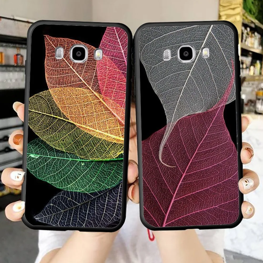 

Colorful Leaves Phone Case For Samsung J 7 plus 7core J7 neo J6 plus prime J6 J4 J5 Mobile Cover