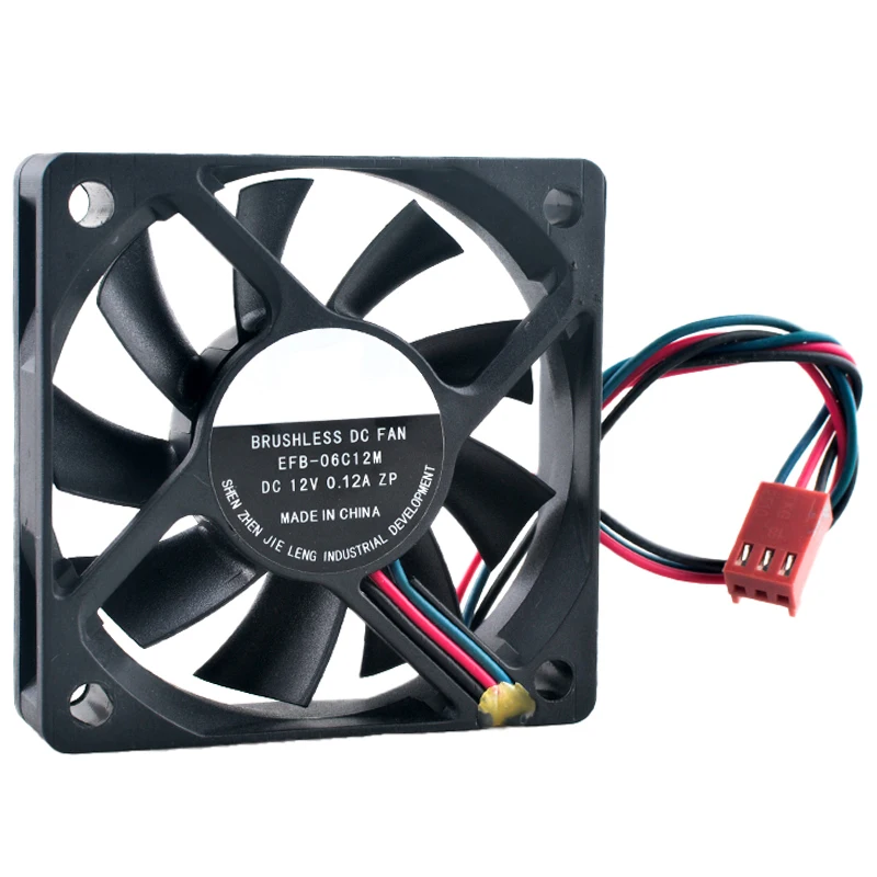 

EFB-06C12M 6cm 60mm fan 60x60x15mm DC12V 0.12A 3-pin quiet cooling fan for chassis CPU