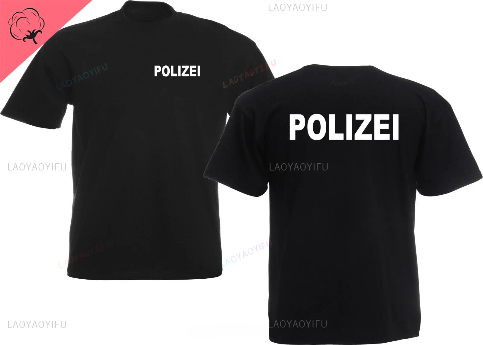 Police Security Sicherheit Gsg 9 Fun Fun hip hop gift Trend Fashion Street Summer Men Women Universal Short sleeve T-shirt