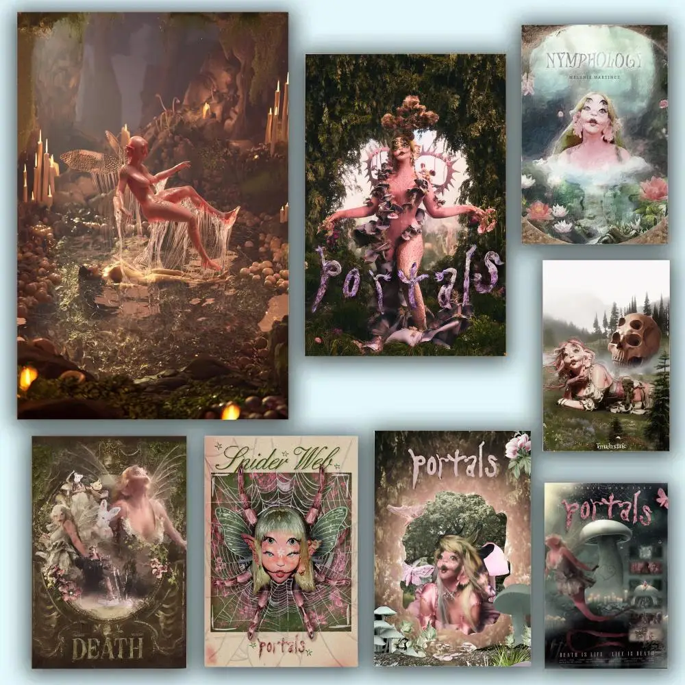 Autocollants Muraux HD Singer M-Melanie Martinez P-Portals, Décoration Murale Auto-adhésive pour Chambre à Coucher, Maison, Cadeau