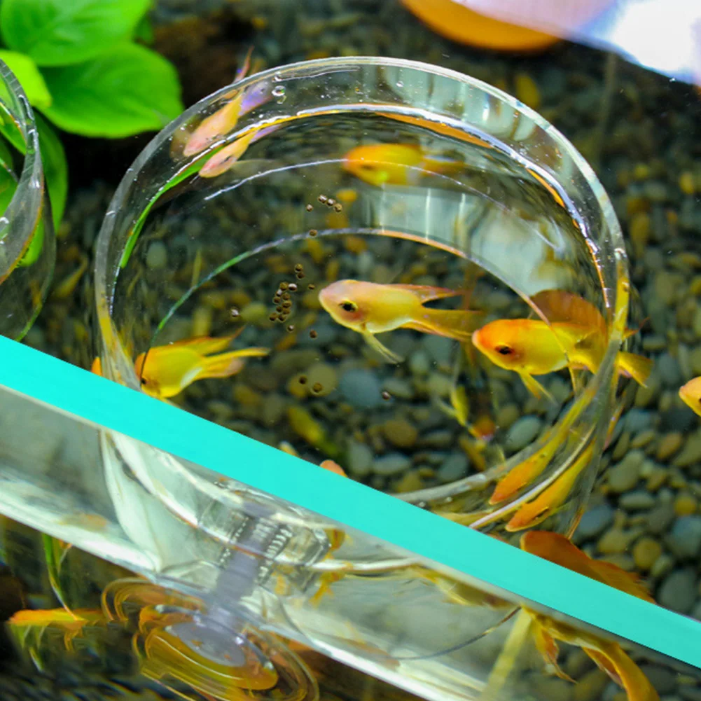 Aquarium Suction Cup Feeder Fish Tank Ring Feeder Fish Tank Station Floating Food Tray Feeder Fish Tank Accessory Aquarium