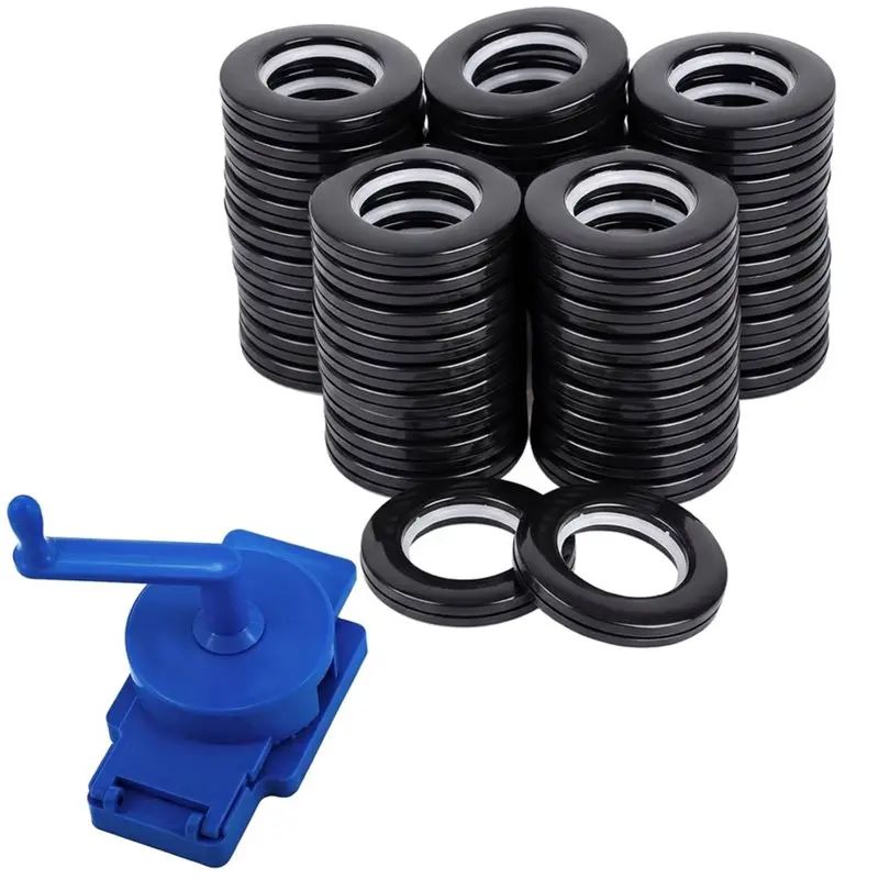 Rotary Curtain Puncher 50 Grommets- For Easy Curtain Installation And Adjustment In 1 Pack-AA26