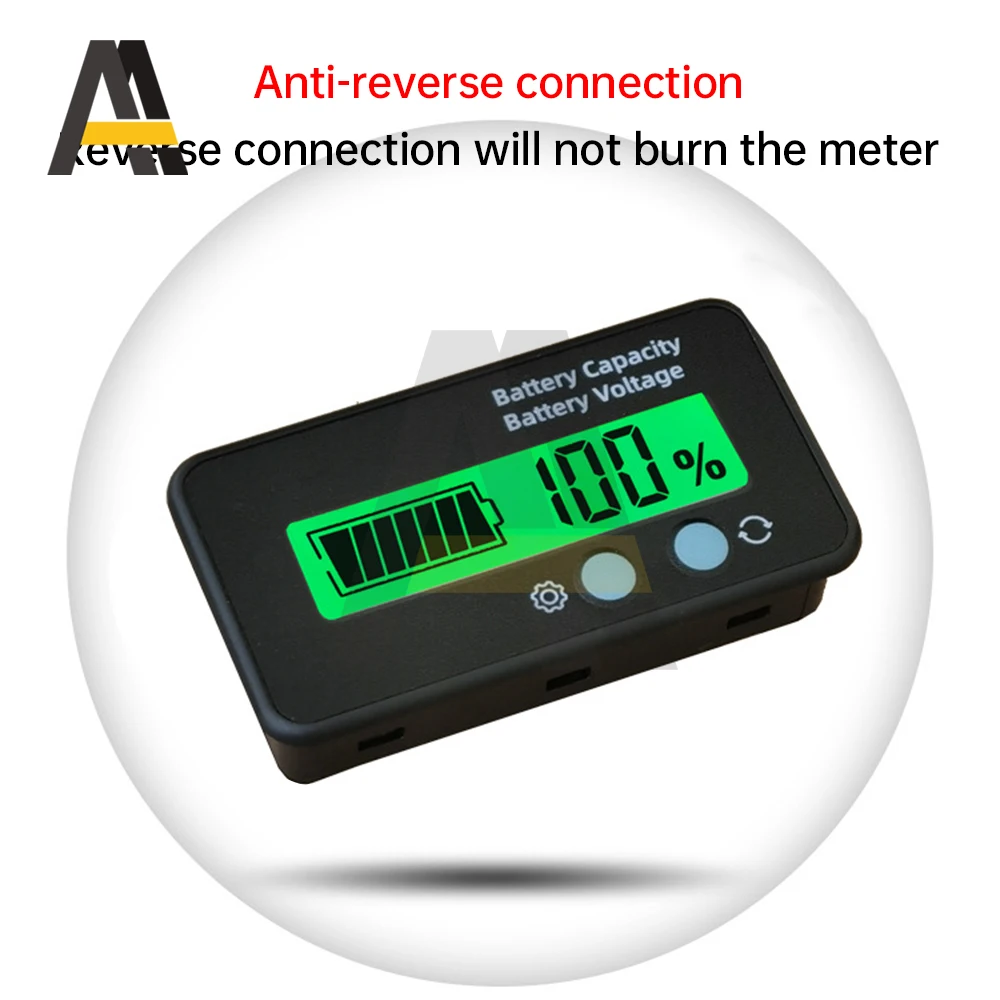 

LCD Digital Display Voltage Electricity Indicator DC 6-100V Acidic Ternary Iron Phosphate Lithium Battery Indicator for electroc