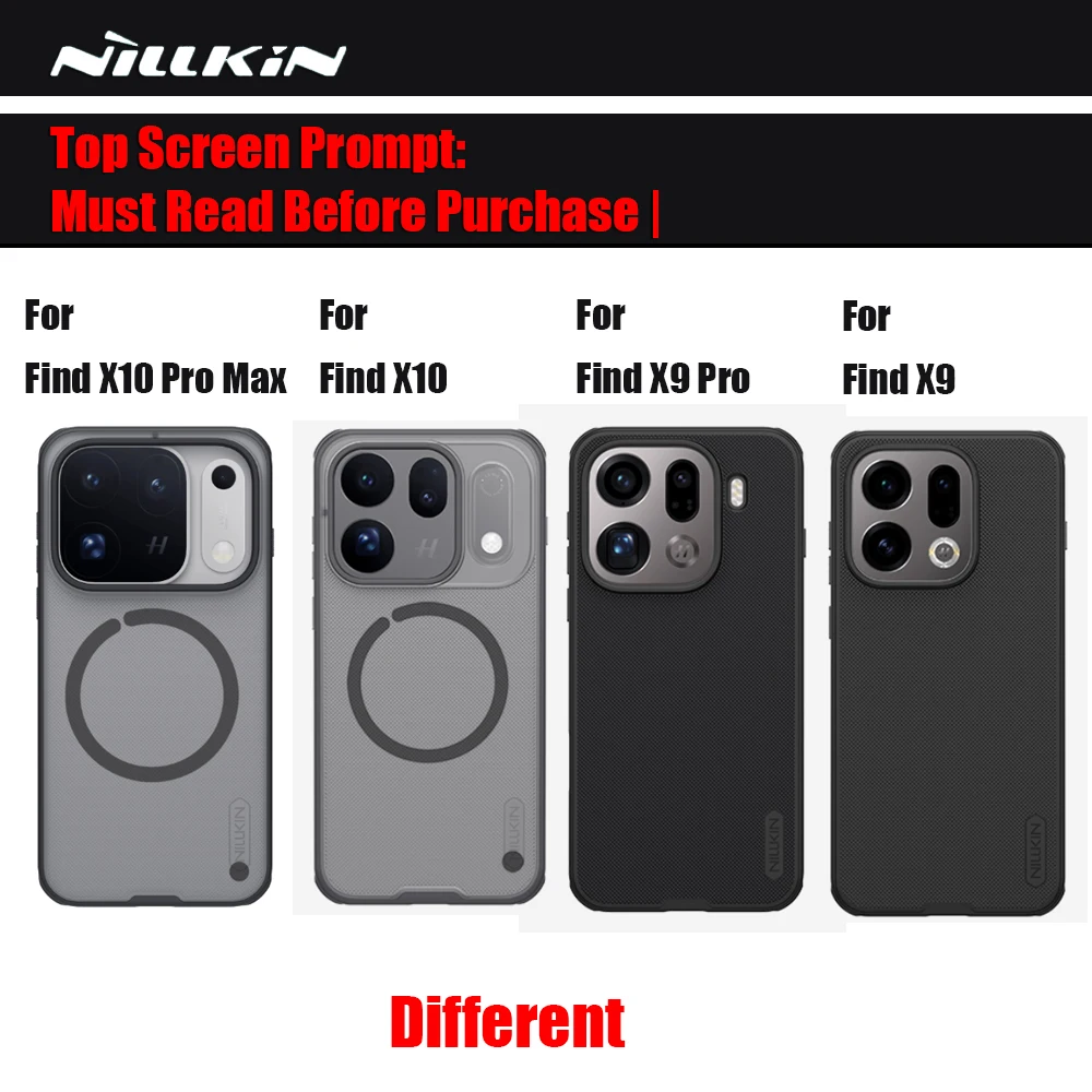 For OPPO Find X9/X9 Pro/X10 Pro Max/X10 5G Magsafe Case Nillkin Magnetic Frosted Shield 360 TPU frame Matte full Back Cover