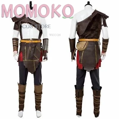 

God of War 4 Kratos Cosplay Costume Ragnarok Wig Fight Suit Warriors Uniforms Halloween Party Mens Outfit Mask