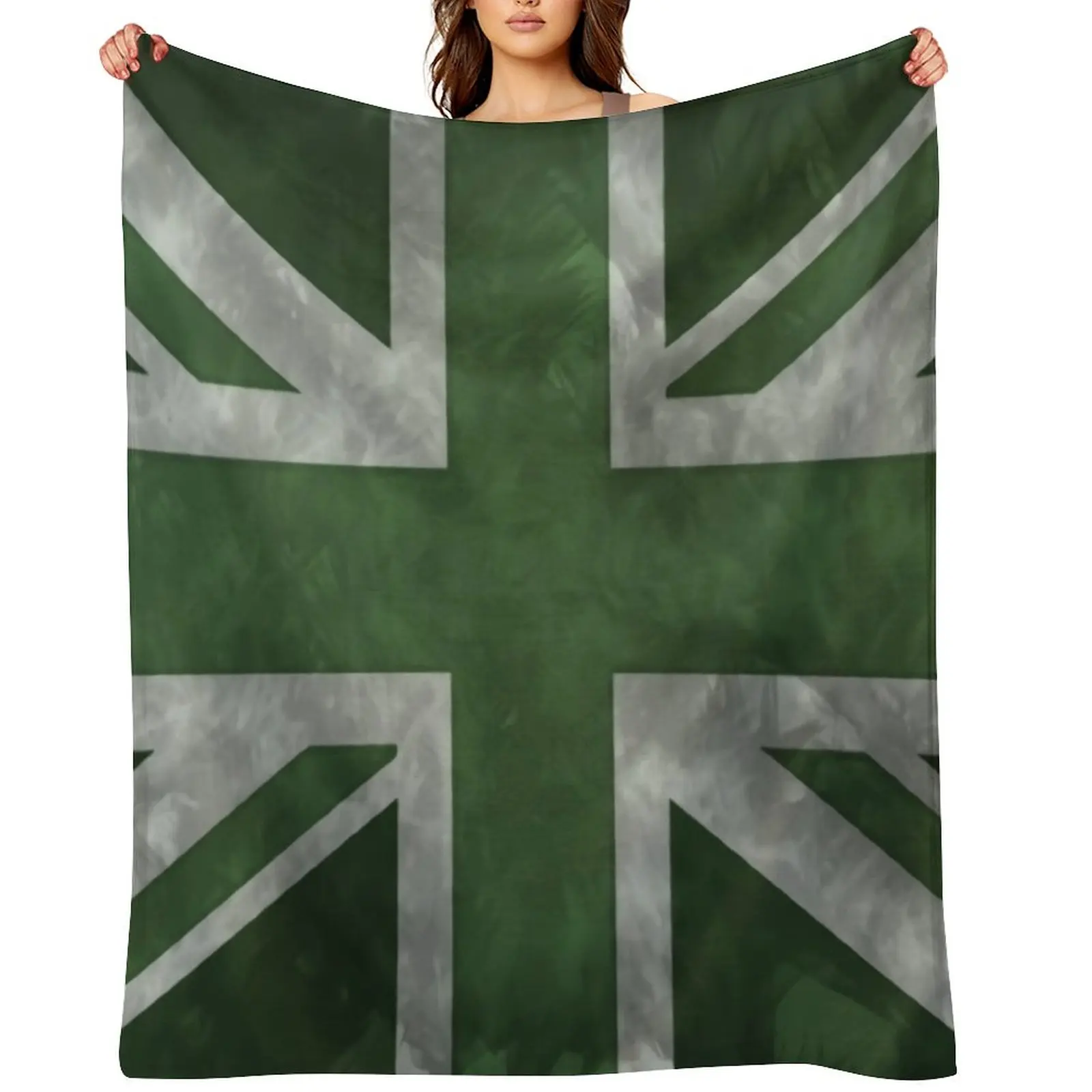 Green Distressed Union Jack Throw Blanket wednesday Comforter blankets ands Bed Blankets