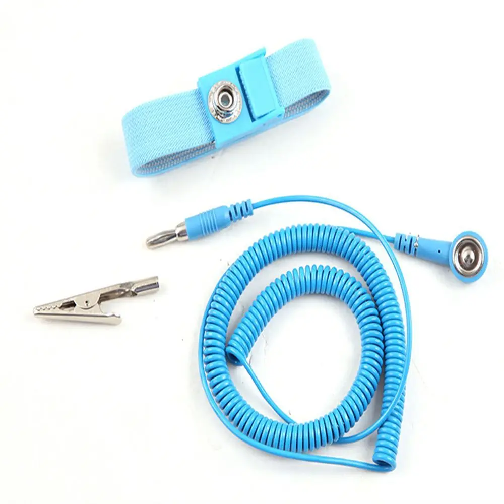 

Prevent ESD Wire Cable Reusable Adjustable Strap Hand with Grounding Wrist Wrist Band Anti Static Bracelet