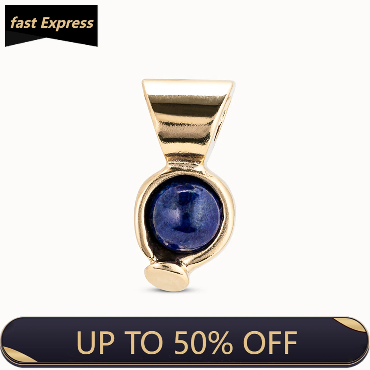 

2024 Creative Design Spain UNO de 50 Jewelry 14K Gold Deep Blue Gemstone DIY Pendant Bracelet Necklace Ring Women's Gift