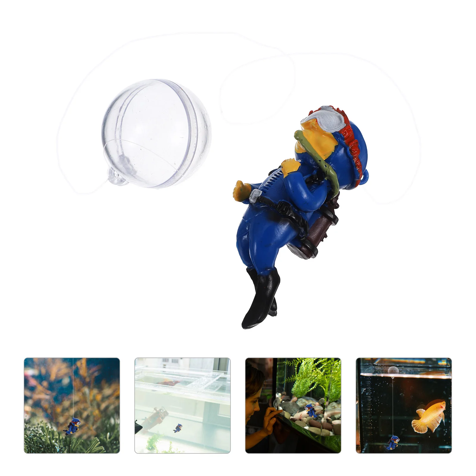 

Floating Ornaments Small Diver Decor Decoration Fish Aquarium Tanks Decorations for Scene