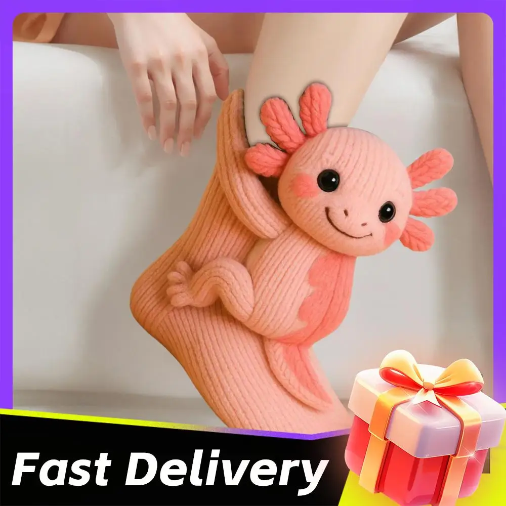 ثلاثية الأبعاد محبوك الحيوان لطيف الجوارب عيد الميلاد محبوك جوارب يمكن السير بها على الأرض الجوارب الدافئة للنساء المراهقين الاطفال المنزل الشتاء عطلة هدية الكريسماس #4