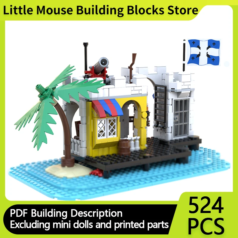 

Средневековый замок, модель MOC, строительные кирпичи, пиратский остров, крепость, модульные технологии, подарки, праздник, сборка, детские игрушки, костюм