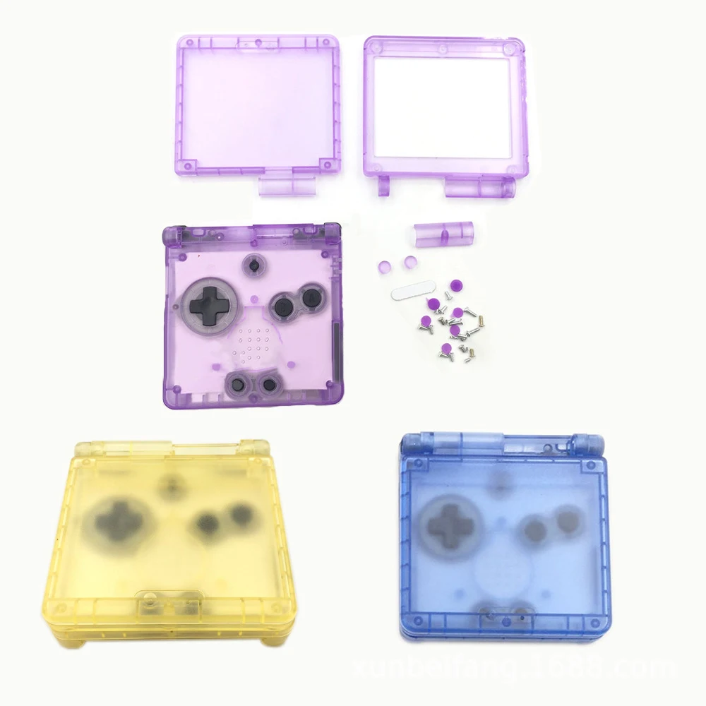For GameBoy Advance SP Transparent Replacement Housing Shell Screen Lens For GBA SP Case Cover Cool Clear Housing Shell Case