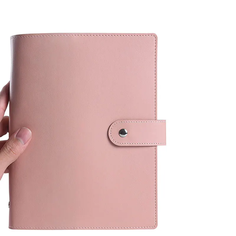 Yiwi Macaroon Color A6/A5 PU Leather DIY Binder Notebook Cover Diary Agenda Planner Paper Cover School Stationery