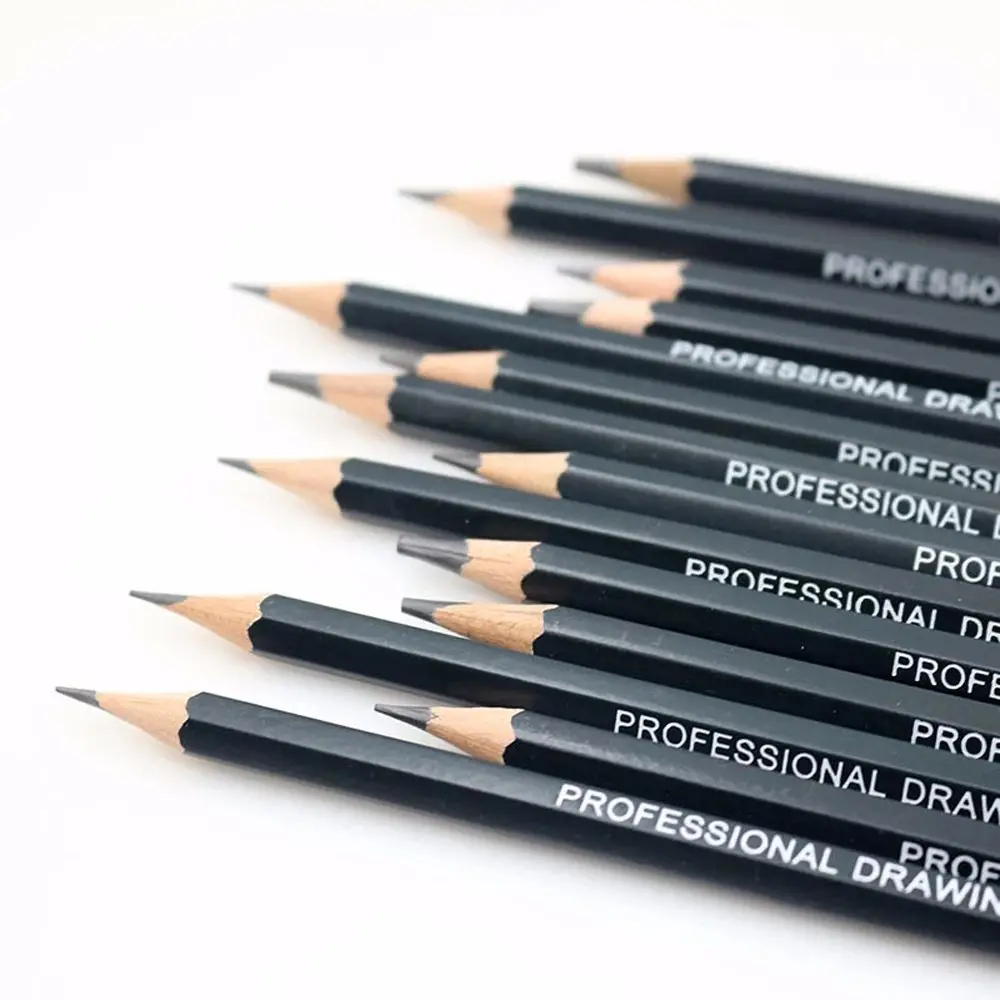 

Деревянные черные канцелярские принадлежности для студентов-управления, набор карандашей для рисования, профессиональные карандаши для рисования эскизов HB 2B 6H 4H 2H 3B