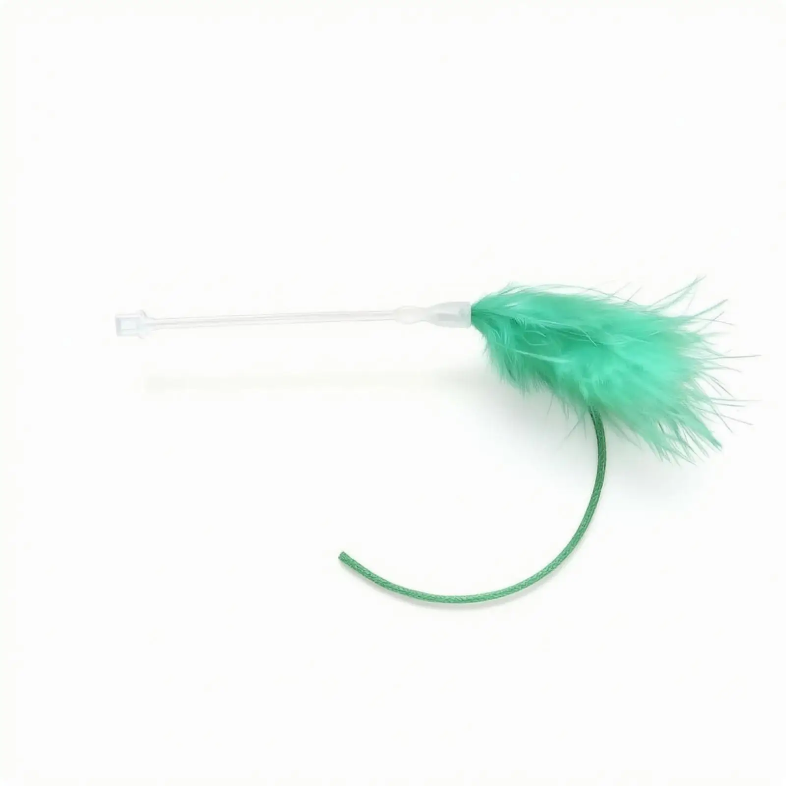 Cat Play Ball Teaser Wand Feather Attachment for Indoor Hunting Instinct Training Toy