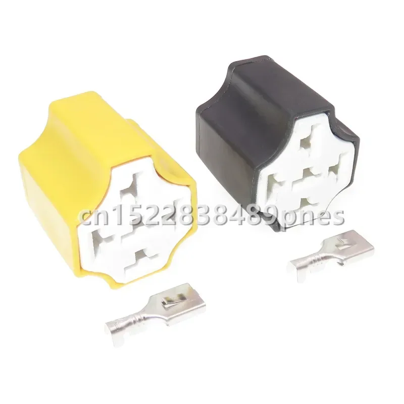 5 Pole Automobile Ceramic Relay Holder High Temperature Relay Wiring Harness Connector Light Lamp Bulb Headlight Extension Plug
