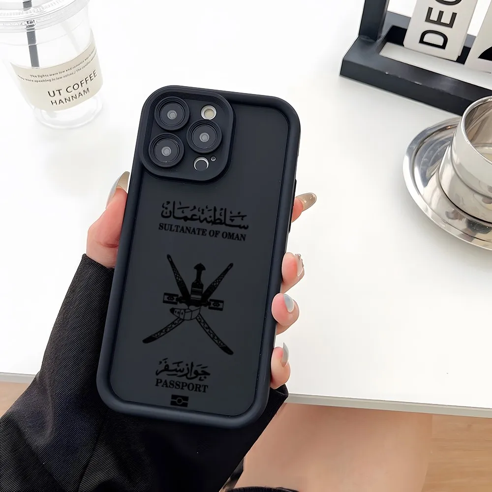 Oman Passport Phone Case Soft Silicone For iPhone 15 14 13 12 Mini 11 Pro Max X 7 8 Plus Camera Lens Protection Cover