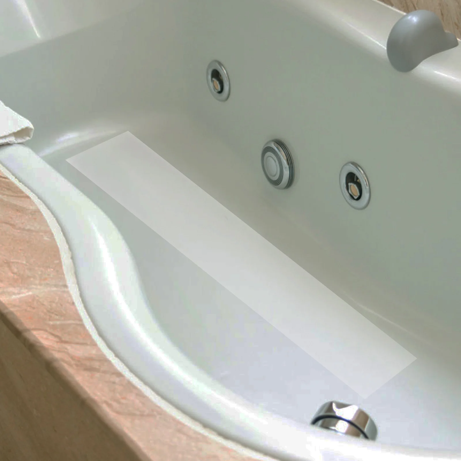 1 لفة المضادة للانزلاق الشريط للحمام S-شكل مقاوم للماء مقاومة للاهتراء عدم الانزلاق قطاع مادة Peva درج خطوة حماية الطابق #3