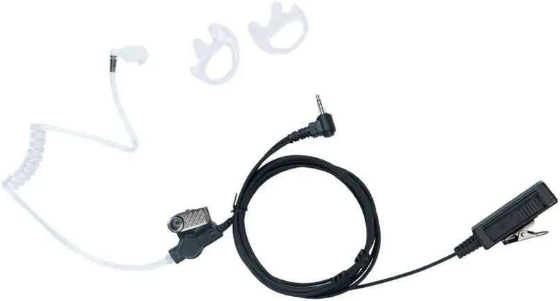 2 Wire Covert Acoustic Tube Earpiece Headset PTT MIC for 1 PIN 2.5MM Motorola Talkabout Walkie Talkie 2 Way Radio