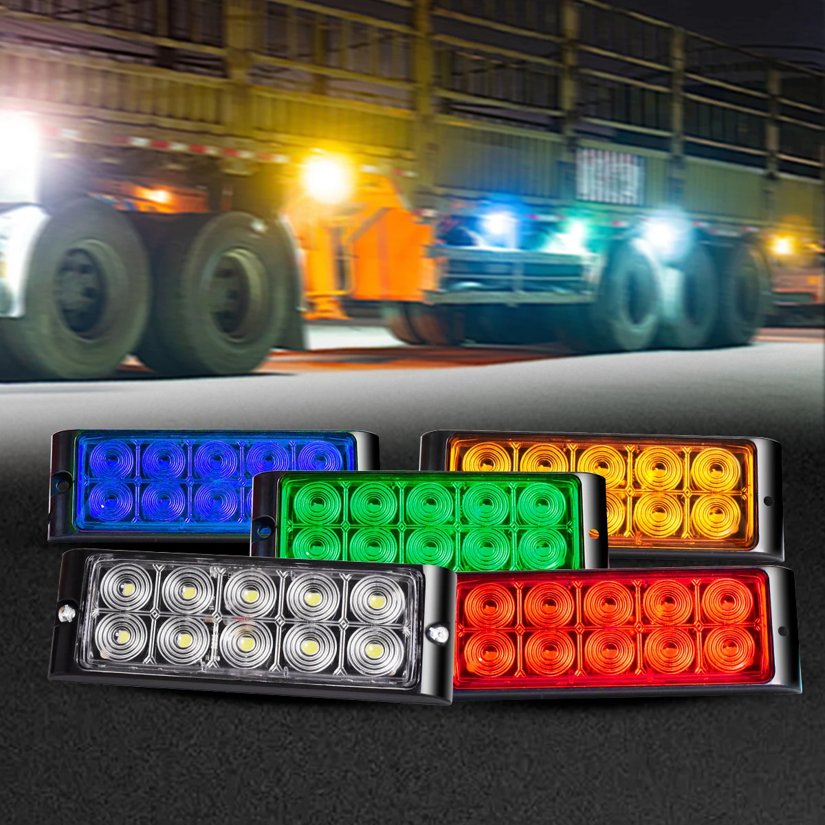 1 Stück LED-Tagfahrlicht Nebelscheinwerfer Seitenwarnleuchten 12V für Auto/LKW/Anhänger Scheinwerfer Rücklicht
