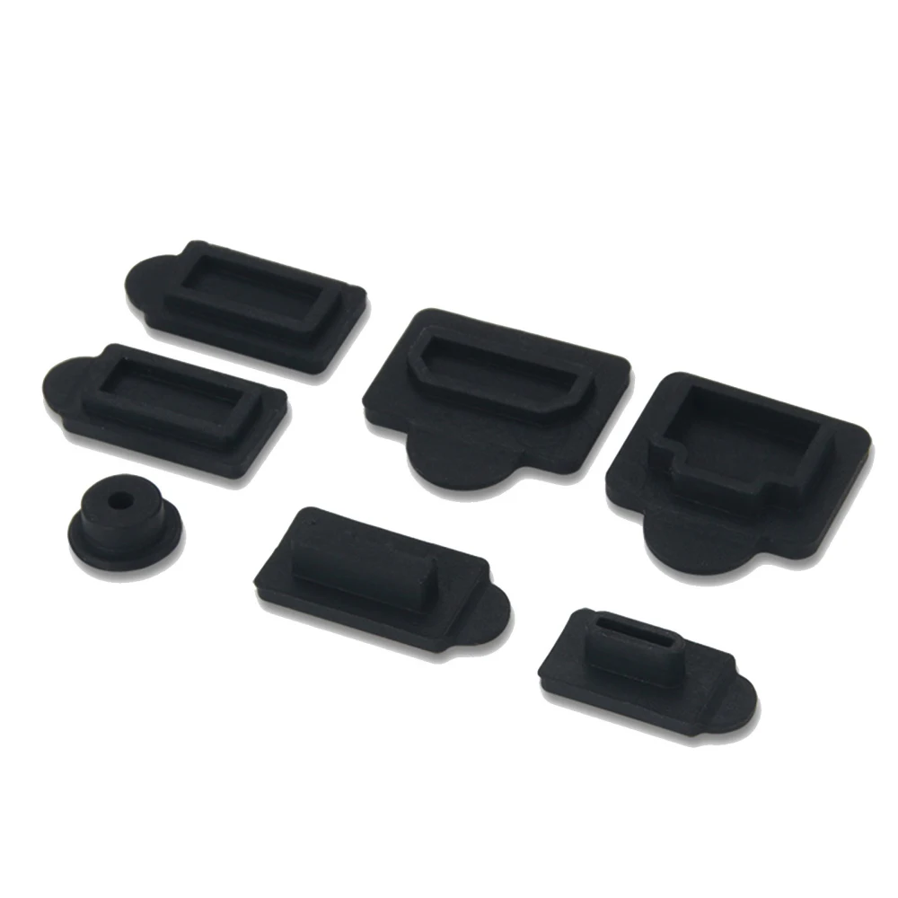 Silicone Dust Plugs Set For PS5 USB Interface Device Anti-Dust Cover Dustproof Plug Game Console Accessories Parts