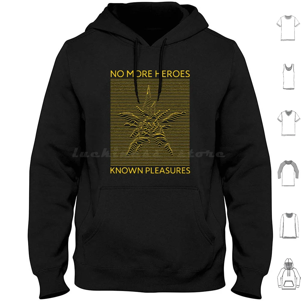 003-Known Pleasures [ B / Y ] Hoodies Long Sleeve No More Heroes Nomoreheroes No More Heroes Nmh Wii Suda Suda 51 51 E3