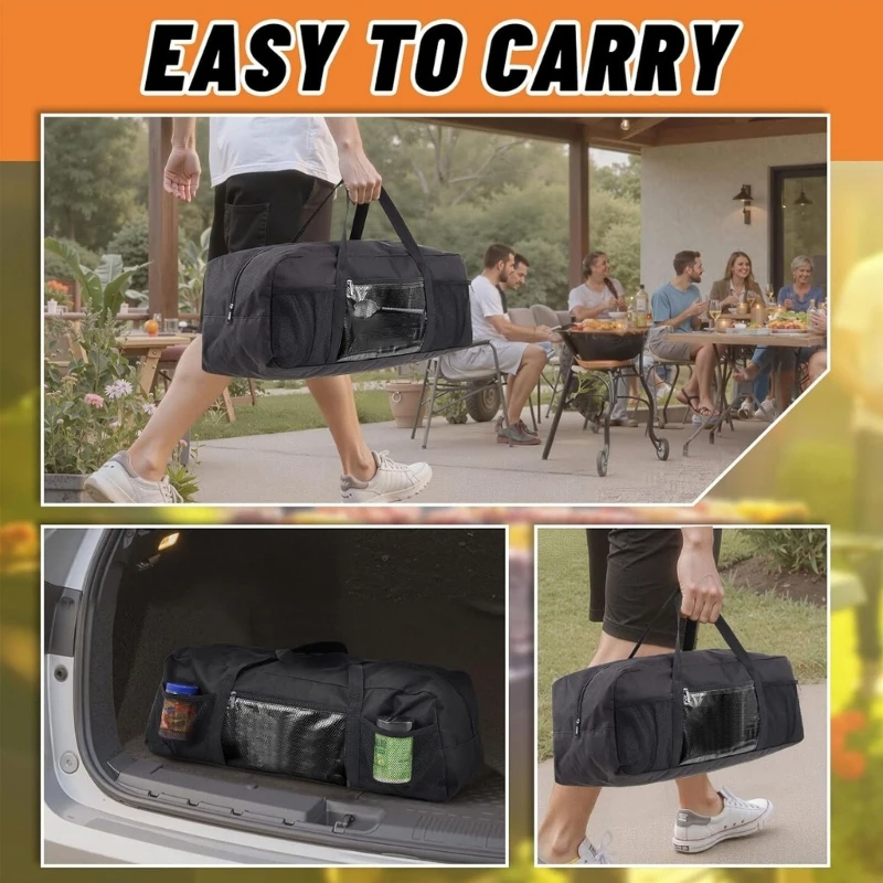   Outdoor Grilling Storage Bag Grill Tool Bag for Gloves, Tongs and Cooking Items