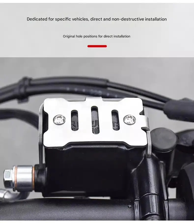 

For VOGE Aluminum Alloy Master Cylinder Protector Shield for CU250 CU525 CU625 Brake Fluid Pot Cover Anti-Scratch Anti-Vibration