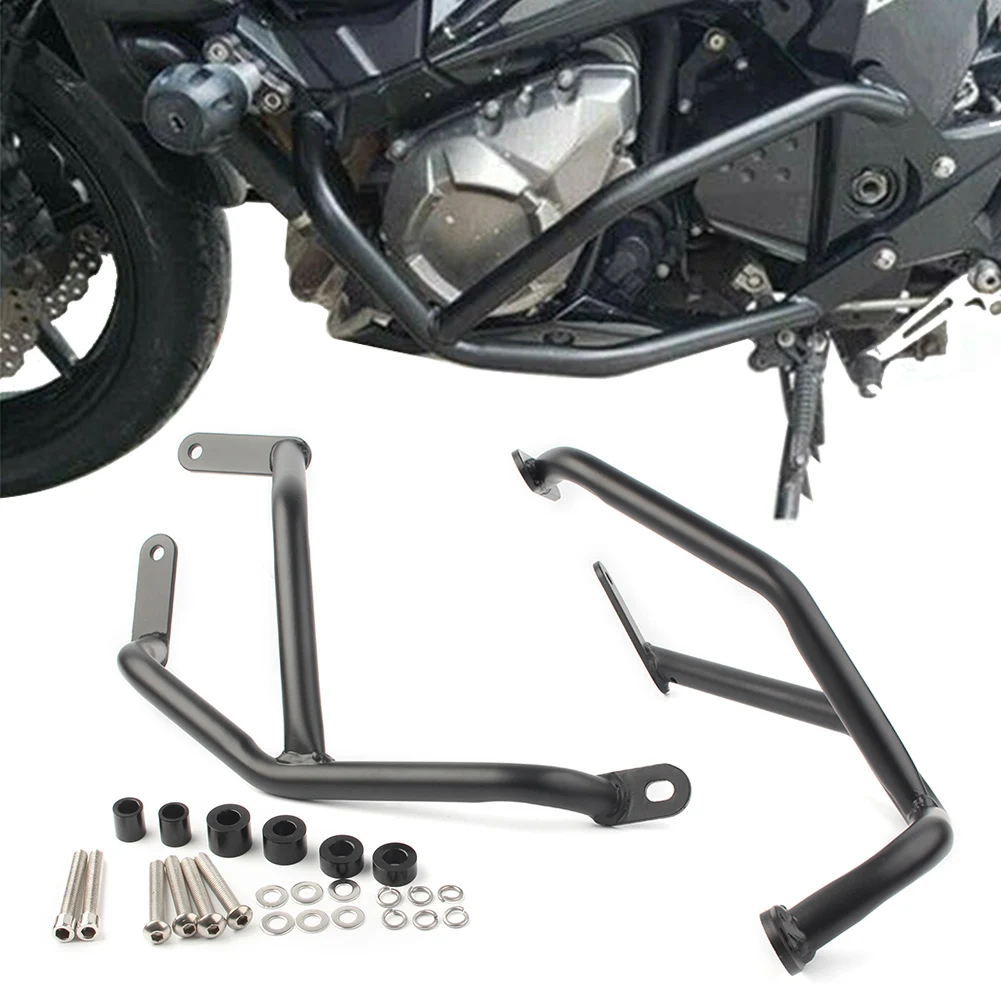 

Motorcycle Engine Crash Bar Bumper Guard Protector For Kawasaki Z800 2013 2014 2015 2016 2017 18 Steel Black 1Pair