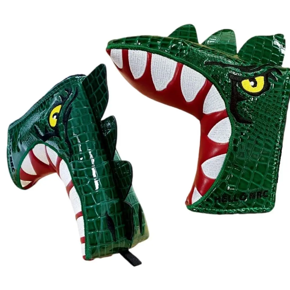 

Cartoon Golf Putter Cover Tyrannosaurus Rex PU Leather Golf Clubs Head Covers Green I-shaped Putter Protector Headcovers Outdoor