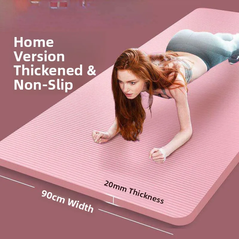 Thick Wide Long Yoga Mat for Women Fitness Gym Anti-Slip Dance Mat Home Use Sound Insulation Shock Absorption Yoga Pad