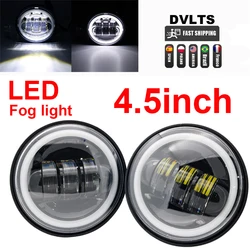 2pcs 4.5 inch Motorcycle Led Fog Light DRL Led Fog Angel Eyes 30W Round Waterproof 4 1/2 Auxiliary Passing Lamp for motorcycles