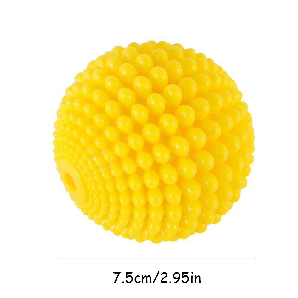 لعبة كرة الذرة التي تصدر صوتًا - لعبة مضغ لتنظيف الأسنان والمولي، لعبة لدغة مطاطية متينة وغير سامة،