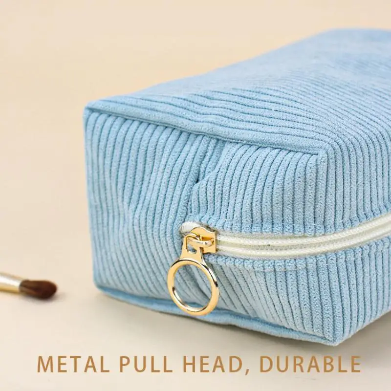 Reise-Toilettentasche, Damenbindenbeutel, Niedlicher Cord-Kosmetikbeutel, Kleine Make-up-Tasche für Frauen, Kabeltasche – Detail 4