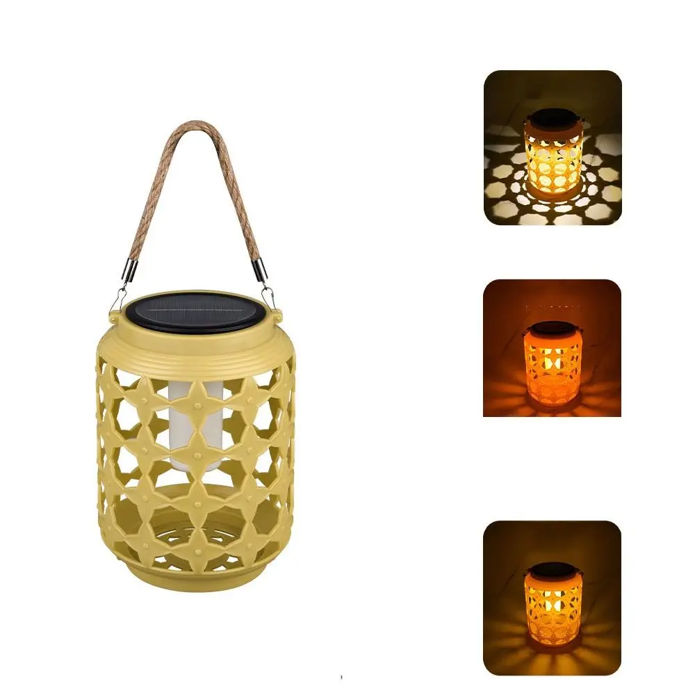 Handheld Chinese Style Solar Lantern Energy-saving Atmosphere Solar Atmosphere Chandelier Hanging ABS Portable Pendant Light