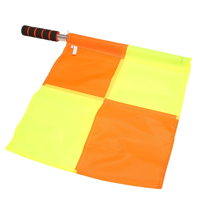 B93B-6X Soccer Referee Flags With Carrying Bag Football Judge Linesman Sideline Fair Play Sports Match Flags Referee