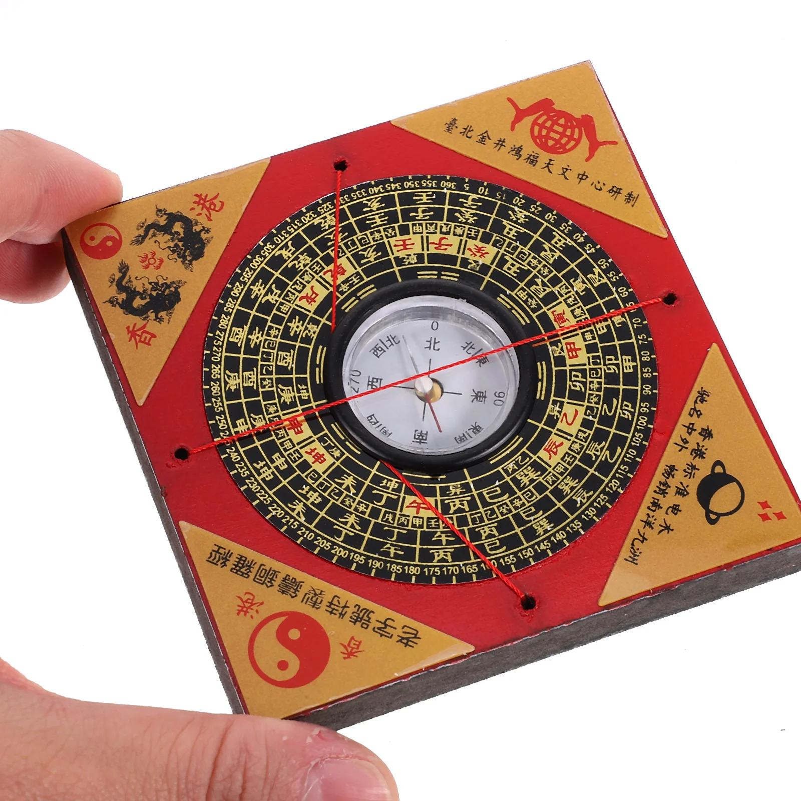

Feng Shui Compass Wooden Chinese Style Adornment Round Gift Traditional Craft Measuring Instrument Suitable Hiking Camping