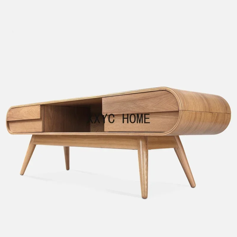 Mueble de TV de madera maciza para sala de estar, apartamento pequeño, mueble de suelo moderno y sencillo creativo para dormitorio