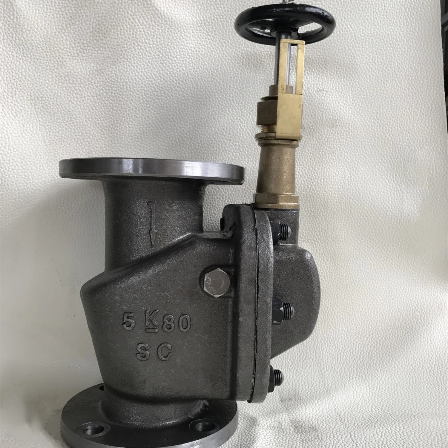 الصلب المصبوب البرونزية مركبة بحرية المسمار أسفل صمام العاصفة العمودية نمط أفقي صمام العاصفة