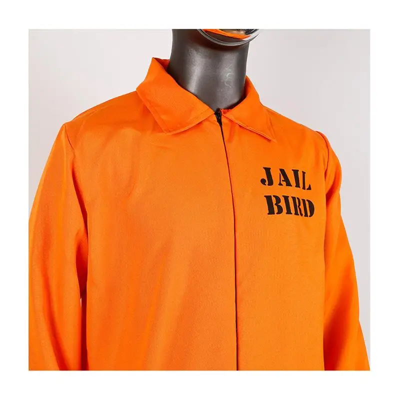 Nuovo costume da prigioniero loween Abbigliamento cosplay per adulti da uomo M Abito da prigione Parco a tema Visita Materiale unico Sle di alta qualità