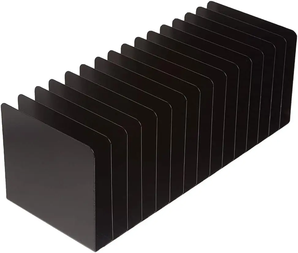 

Desk File Organizer 15 Compartments Steel Vertical Mail Organizer Scratch Resistant Durable Office