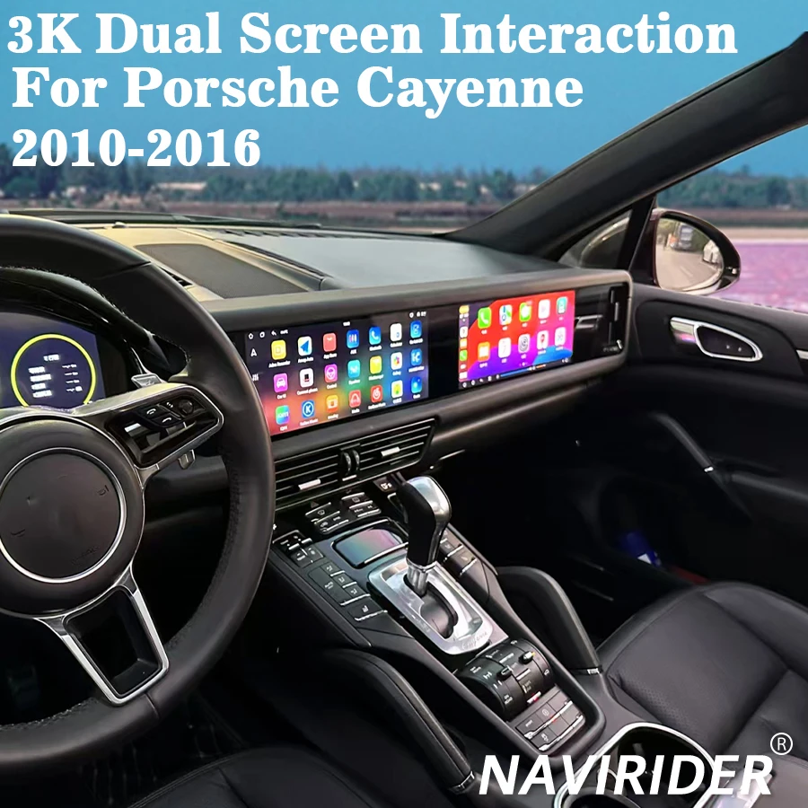 

For Porsche Cayenne 958 92A 2010-2017 Car Android Auto Carplay Radio Stereo Multimedia Navigation Dual Screen GPS Video Player