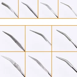 10Pcs/Set Diamond File Curved Mini Diamond File Set Special Shaped Needle Files 3×140mm For Grinding Polishing Engraving Cutting