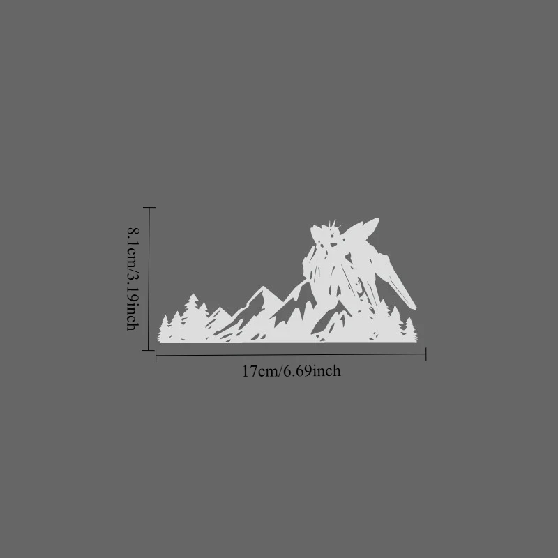 New Mobile Suit Gundam Snow Mountain Range Robot Car Decal Glass Window Off-Road Tail Decor Motorcycle Vinyl Sticker